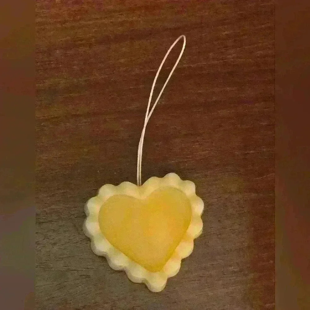 Handcrafted Hanging  Hearts Ornament - Beeswax